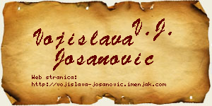 Vojislava Jošanović vizit kartica